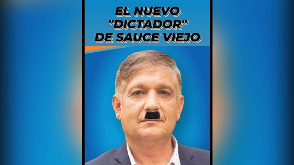 Repudio de la DAIA Filial Santa Fe a la foto del Intendente de Sauce Viejo emulando a Adolf Hitler